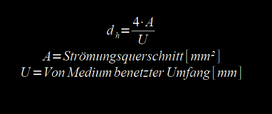 hydraulischer Durchmesser - Formel